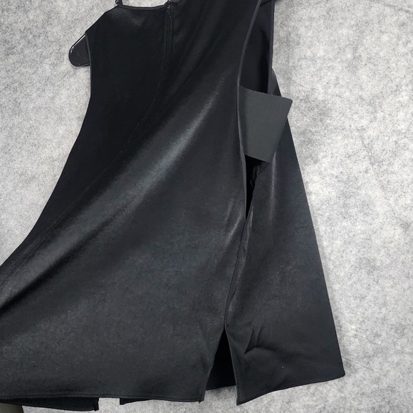 Rag & Bone Black Silky Sleeveless Blouse Side Cut Out Top Size Large - Picture 4 of 13